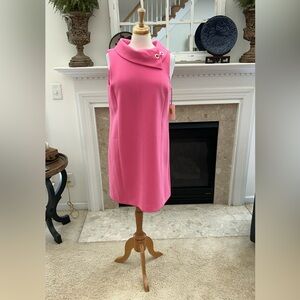 NWT Alex Marie Pink Sleeveless Dress with Button Detail